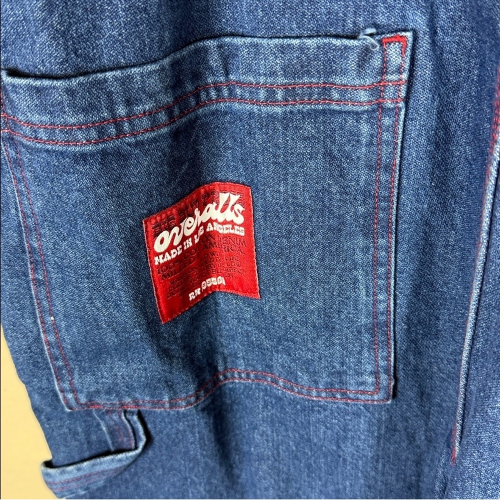 Big Bud Press Carpenter Overalls in Dark Wash - Picture 8 of 8